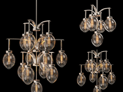 Industrial wind chandelier glass chandelier