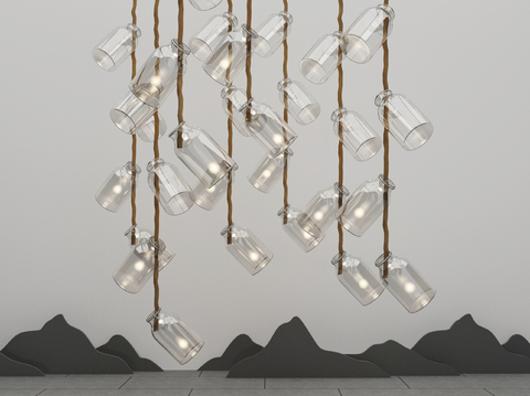 Modern glass chandelier