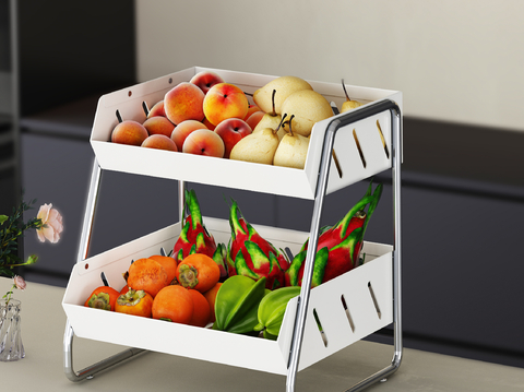 Modern kitchen fruit and vegetable basket rack