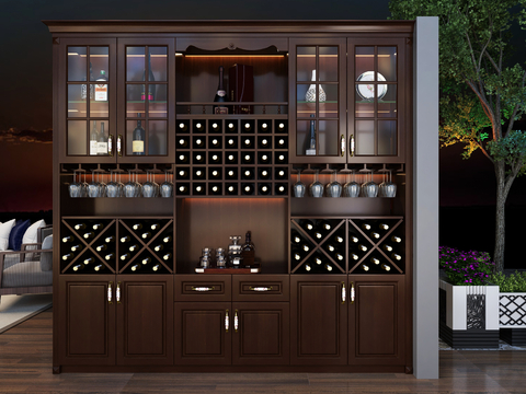 Log Wine Cabinet