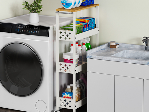 Washing Machine Storage Rack Laundry Cabinet