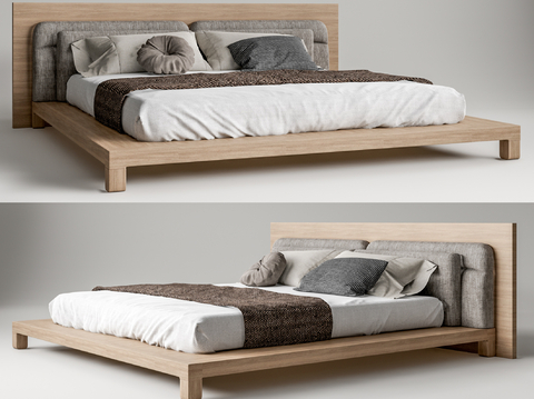 Log Style Double Bed