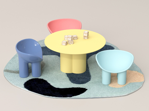 Modern Children's Table and Chair Toy Table