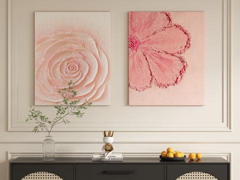 Cream Style Rose Hanging Painting Decorative Painting