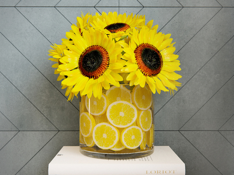 vase floral sunflower flower arrangement