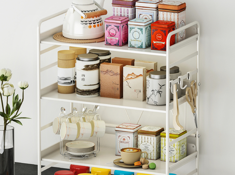 Teapot Water Cup Kitchen Storage Rack