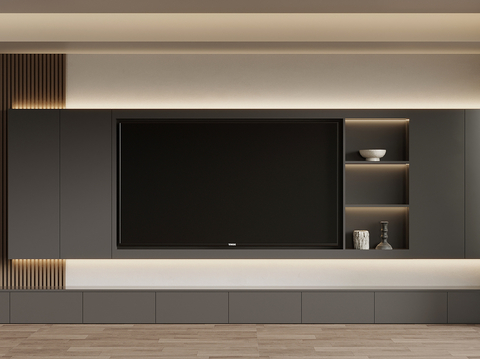 Italian minimalist TV cabinet TV Wall