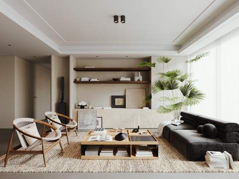 Wabi-sabi Style Living Room