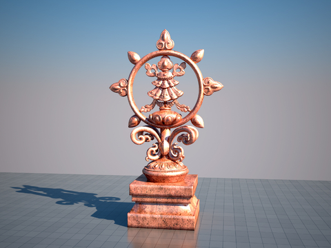 Auspicious Eight Treasures Sculpture