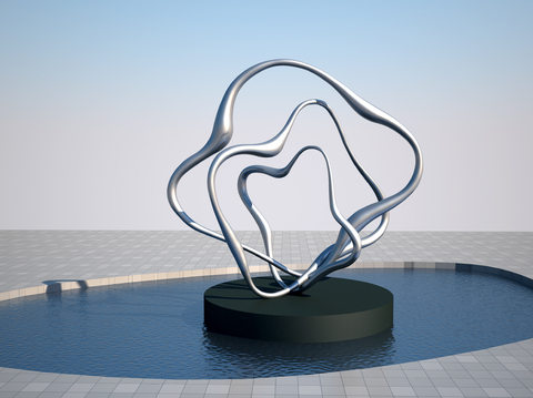 Modern line sculpture