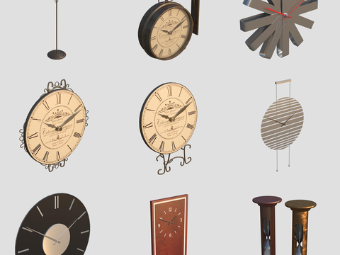 Clock clock wall clock hourglass