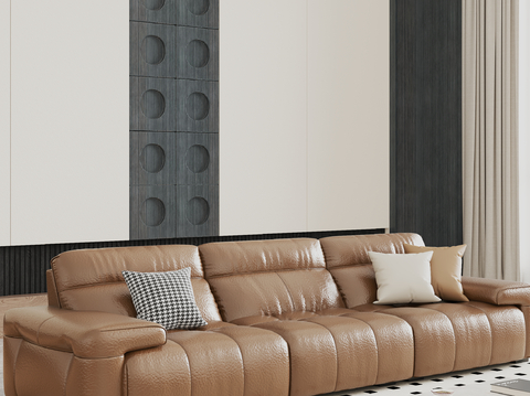 Italian Couch Leather Sofa