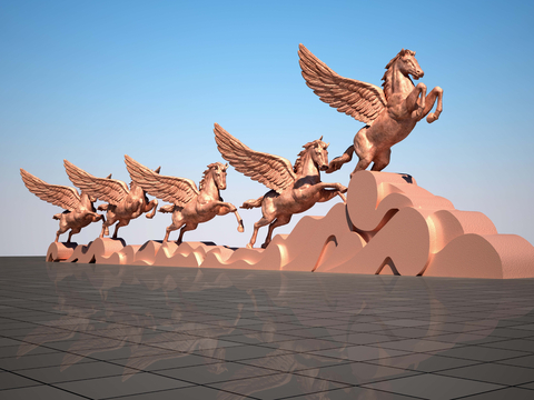 Modern Pegasus Sculpture