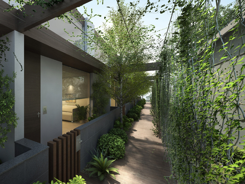 Modern Villa Landscape Garden Landscape