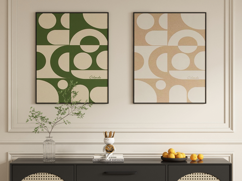 Modern abstract painting geometric hanging painting