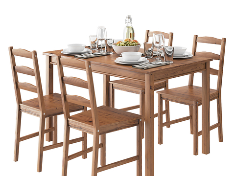 Log-style dining tables and chairs