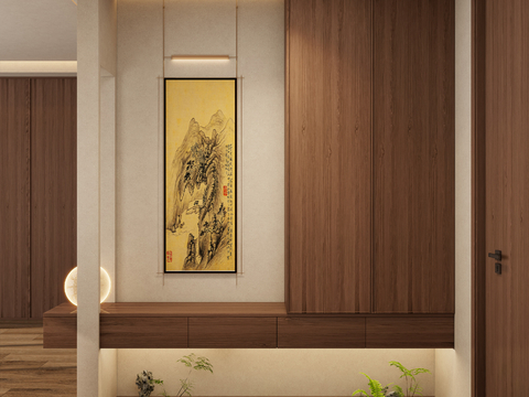 New Chinese-style Entrance Entrance Hallway