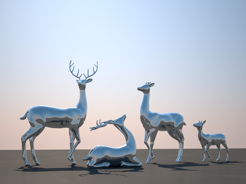 Modern Deer Sculpture