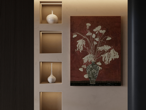 Mid-century Style Decorative Painting Art Painting Hanging Painting