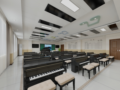 Modern Piano Classroom