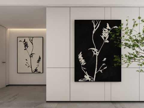 modern art painting black and white painting decorative painting