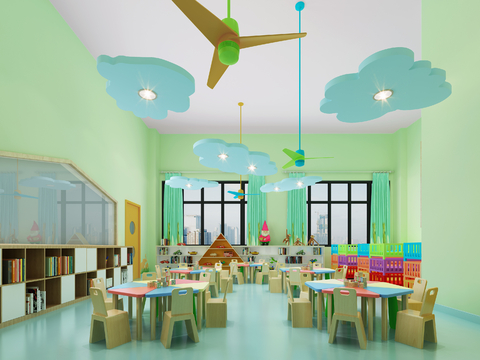 Modern Kindergarten Classroom