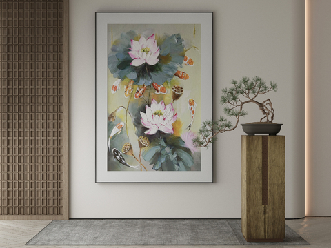 New Chinese Art Painting Lotus Painting Decorative Painting