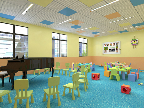 Modern Kindergarten Classroom