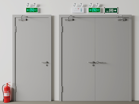 Modern safety exit public area fire door