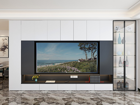 Integrated TV cabinet