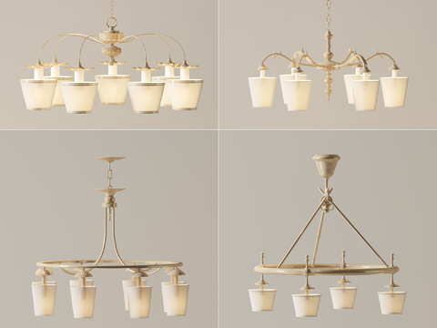 American multi-head chandelier