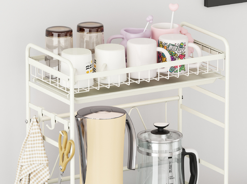 Kitchen Appliances Tea Set Storage Rack