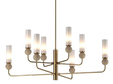 Modern multi-head chandelier