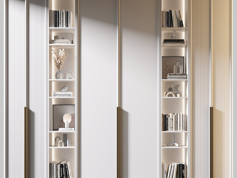 Cream Style decorative cabinet bookcase