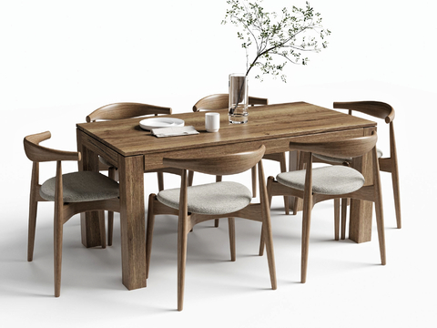 Log-style dining tables and chairs