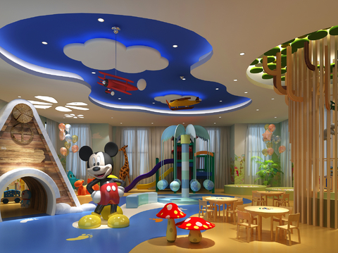 Modern Kindergarten Activity Room