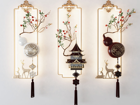 New Chinese Three-dimensional Wall Decoration Wall Painting Lamp