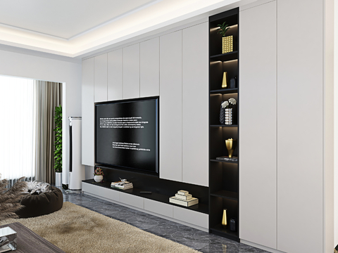 Integrated TV cabinet