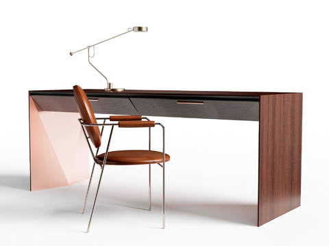 Italian Minimalist Desk Book Chair