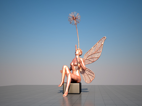 Butterfly Dandelion Angel Sculpture