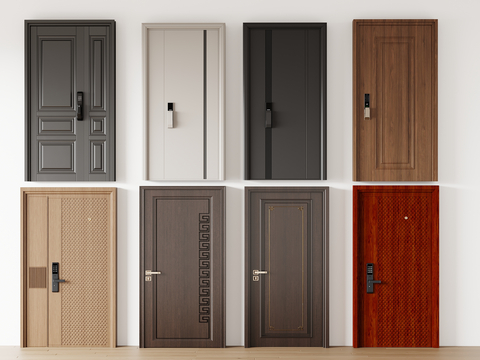 Modern Wooden Door Security Door Single Door