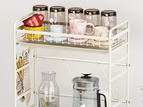 Water Cup Kettle Tea Set Storage Rack