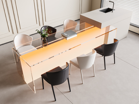 Modern Nakajima Dining Table and Chair