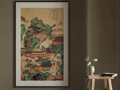 Chinese Decorative Painting Retro Hanging Painting Traditional Chinese Painting