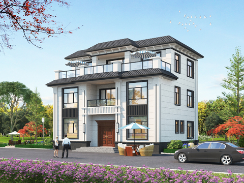 Appearance of Neo-Chinese Style single family villa