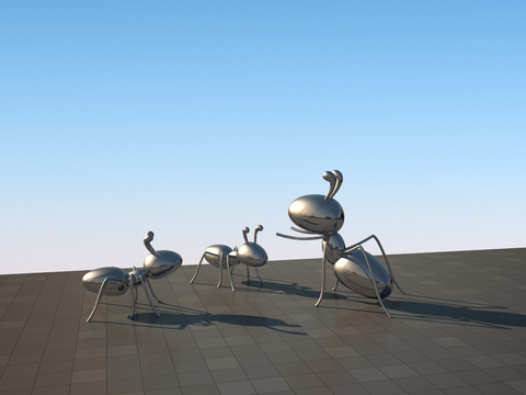 STAINLESS STEEL ANTS SCULPTURE