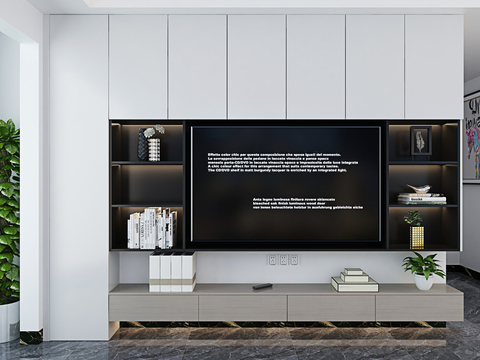 Integrated TV cabinet TV Wall