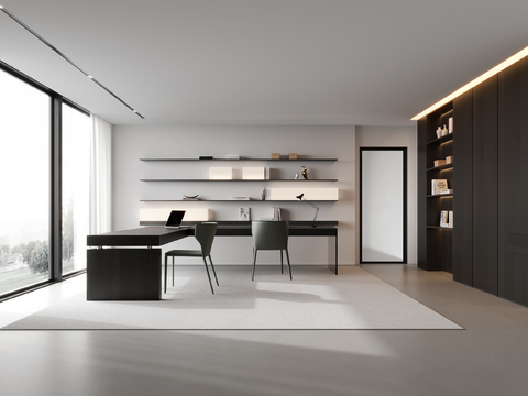 Modern minimalist study