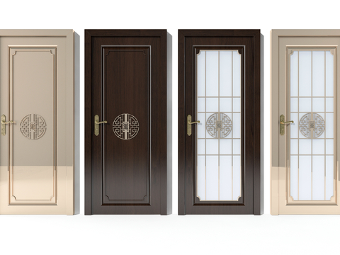 Neo-Chinese Style Flat Door Bedroom Door Kitchen Door