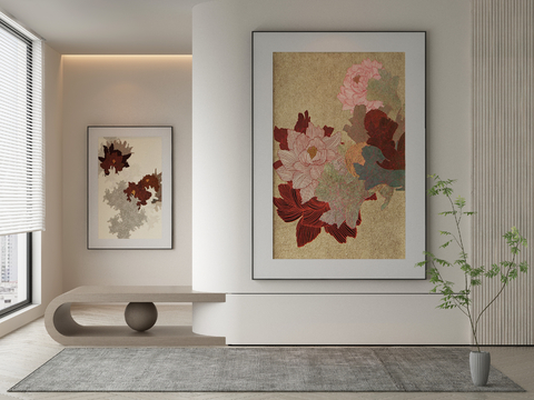 Modern Decorative Painting Flower Hanging Painting